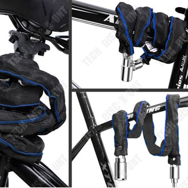TD® Cykel stöldskyddskedja 125CMCykel stöldskyddshänglåskedjaMotorcykelhänglåsElektrisk skateboard Universal