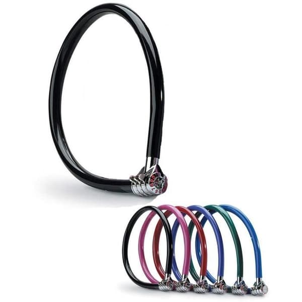 Kombinationscykellås - MASTER LOCK - 55cm - Stel kabel - Blå - Fritidscykling