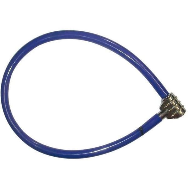 Kombinationscykellås - MASTER LOCK - 55cm - Stel kabel - Blå - Fritidscykling