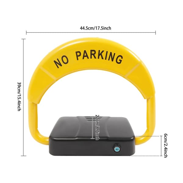 Automatisk fjärrstyrd parkeringslås, snabb drift, UV-beständig design,Gul