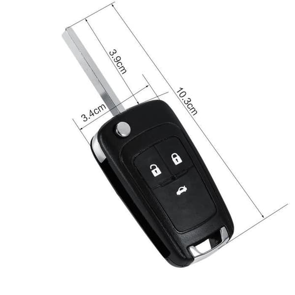 3 Knappar Nyckel Fjärrkontroll Fodral för Vauxhall Opel Zafira Astra Insignia Holden