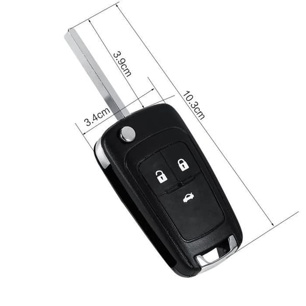 Reservdel för Fjärrkontroll Nyckel med 3 Knappar för Vauxhall Opel Zafira Astra Insignia Holden (Svart)