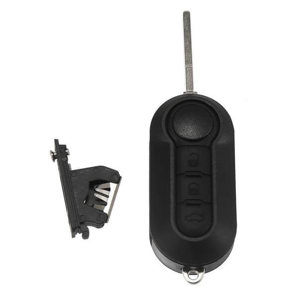Nyckelfodral X AUTOHAUX för Fiat 500 Panda Ducato Bravo Plip Fjärrkontroll 3 Knappar med Nyckelblad Reservdel