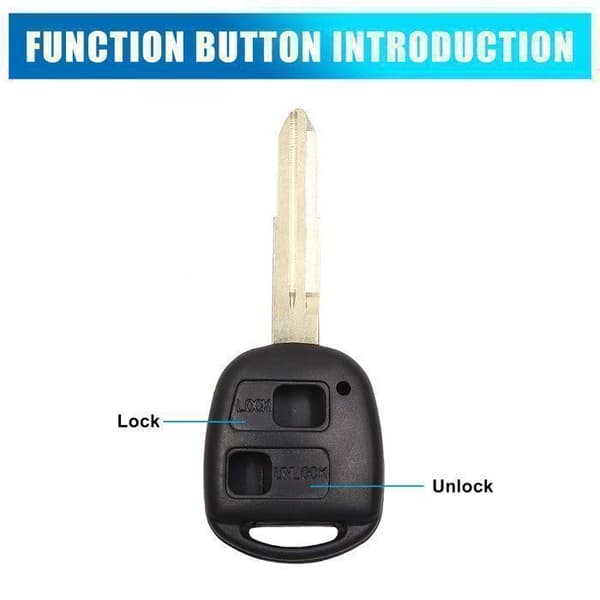 Nyckelskal VOCOSTE för Toyota Avensis Celica Corolla Camry Echo Kluger Land Cruiser Fjärrkontroll 2 Knappar Blad Låda Utbyte