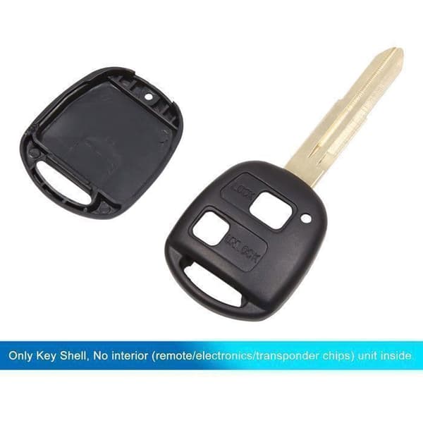Nyckelskal VOCOSTE för Toyota Avensis Celica Corolla Camry Echo Kluger Land Cruiser Fjärrkontroll 2 Knappar Blad Låda Utbyte