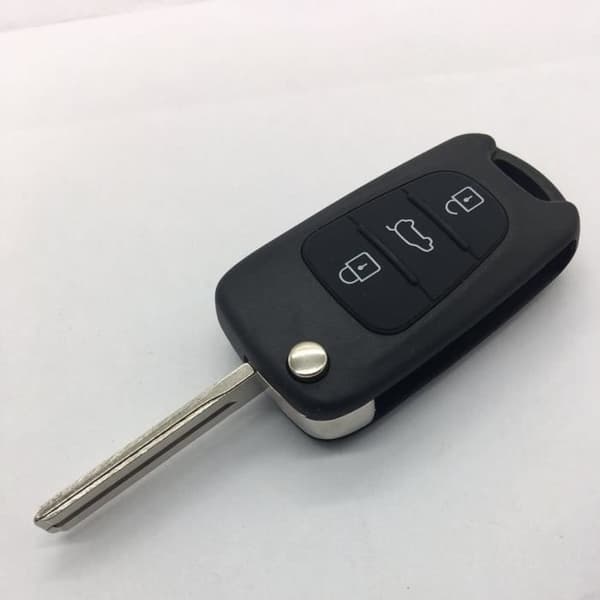 INF Fällbar bilnyckel med 3 knappar för HYUNDAI Kia Svart