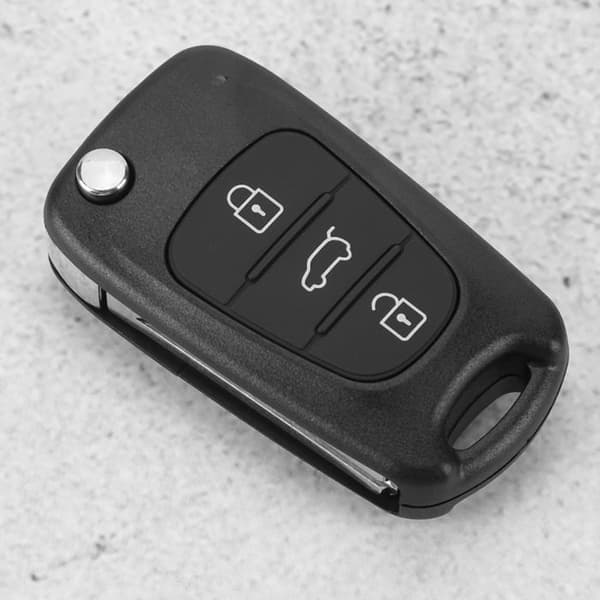 Fällbar bilnyckel med 3 knappar, kompatibel med Hyundai I20, I30, IX35