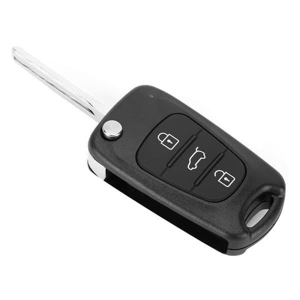 Fällbar bilnyckel med 3 knappar, kompatibel med Hyundai I20, I30, IX35