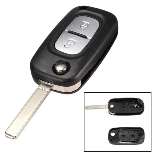 2-knappars nyckelkontakt, tom blad för Renault Clio Kangoo Megane Modus