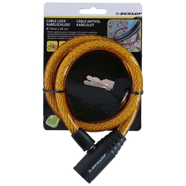 Dunlop-Cykellåsmedspiralnyckel65cm(orange)