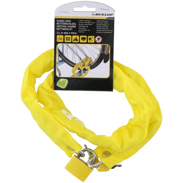 Dunlop-Stöldskyddscykellås90cm(Gult)
