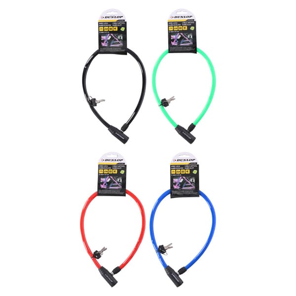 Dunlop-Kabel,stöldskyddscykellås(röd)