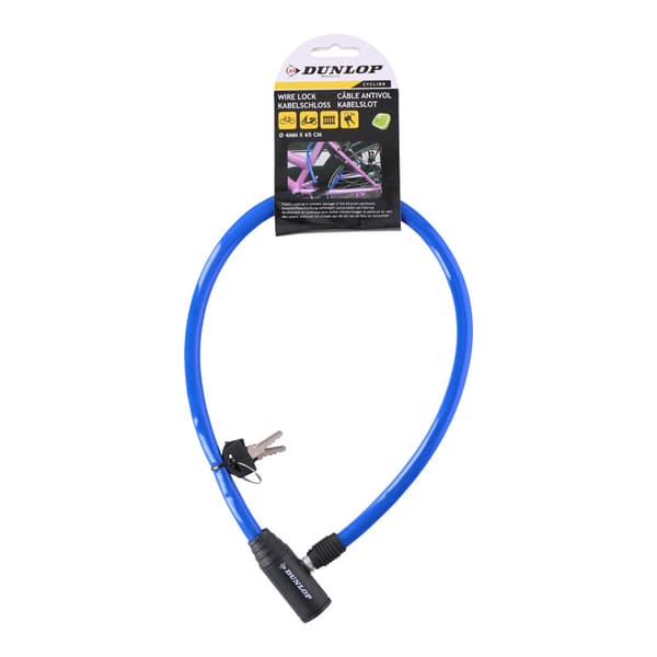 Dunlop-Kabel,stöldskyddscykellås(blått)