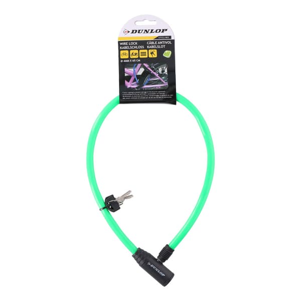 Dunlop-Kabel,stöldskyddscykellås(grön)