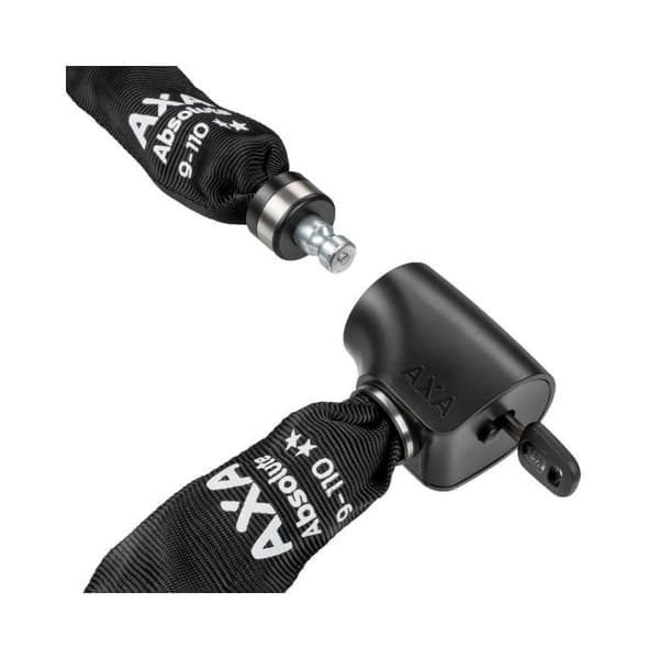 Kedjehänglås - AXA - Absolut - 9 mm - 110 cm - Stål/Svart Polyester