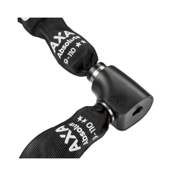 Kedjehänglås - AXA - Absolut - 9 mm - 110 cm - Stål/Svart Polyester
