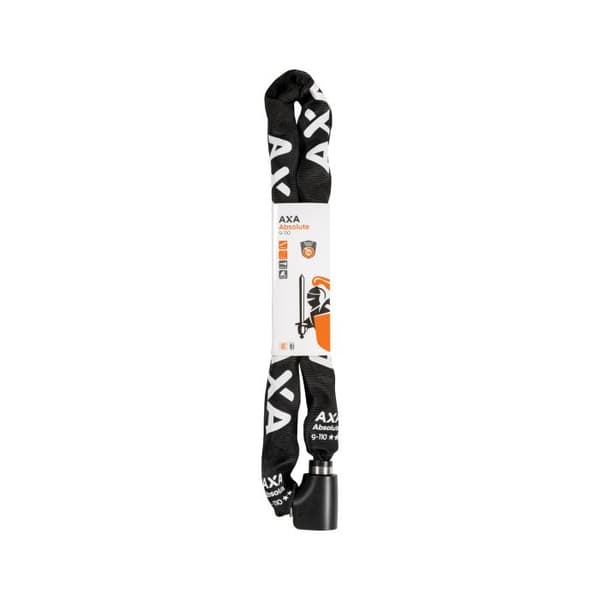 Kedjehänglås - AXA - Absolut - 9 mm - 110 cm - Stål/Svart Polyester