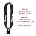 Miniatyrbild 4 av 6: MASTER LOCK stöldskyddskedja - 8390EURDPRO - 90cm x Ø 6mm - 40mm hänglås - Nylonfodral - Svart