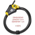 Miniatyrbild 3 av 4: Stöldskydd - MASTER LOCK - Python 8433EURD - Justerbar längd från 30 cm till 1,8 m - Vridet stål - Svart