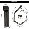 Miniatyrbillede 5 af 6: Foldbar cykellås - MASTER LOCK - 8333EURDPRO - Hærdet stål, 3 nøgler, certificeret, støtte inkluderet