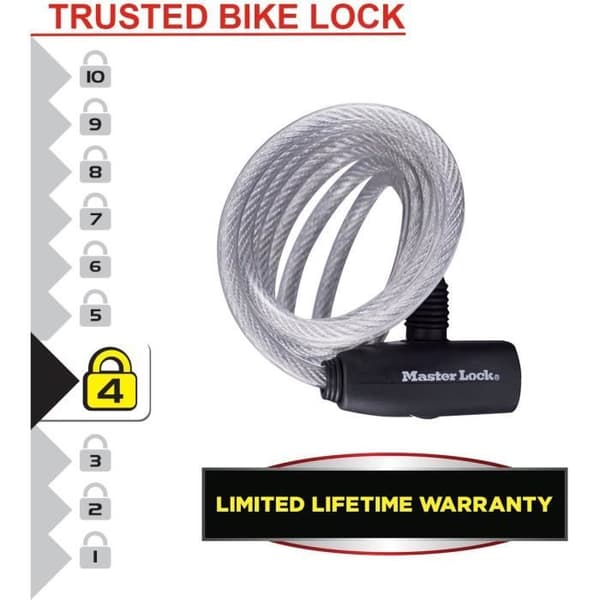Master Lock 8127EURTRI Vridet stålvajerlås - Blå