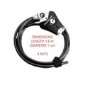 Pikkukuva 4 / 6: MASTER LOCK Patentoitu varkaudenestovaijeri, jonka pituus on säädettävissä 30 cm:stä 1,8 metriin