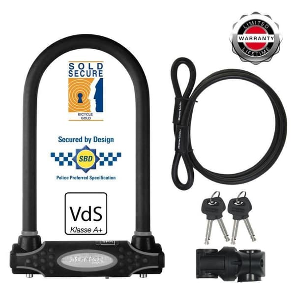 MASTER LOCK U-lukko vaijerilla - avaimella