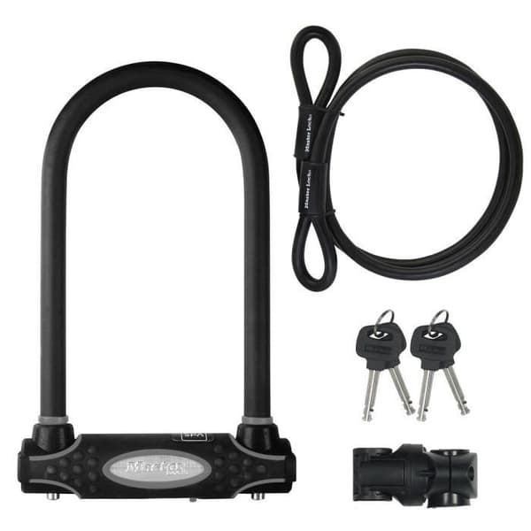 MASTER LOCK U-lukko vaijerilla - avaimella