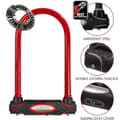 Miniatyrbillede 2 af 4: MASTER LOCK U-Lock cykellås [Med nøgle] [Universal cykelbeslag] [Certificeret tyverisikring] [Rød] 8195EURDPROCOLR