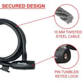 Pikkukuva 2 / 4: Polkupyörän vaijerilukko - MASTER LOCK - 8232EURDPRO - 1,8 m vaijeri - avain - ulkokäyttöön