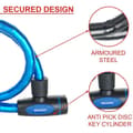 Miniatyrbillede 2 af 4: Masterlock Cykelkabellås 1m x Ø 18mm - Tilfældig farve
