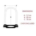 Pikkukuva 6 / 6: Masterlock U-lukko - K. 180mm Ø12mm - Musta