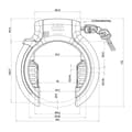 Miniatyrbillede 8 af 8: Cykellås Hjullås AXA Imenso Stor Ring Med Adapter Original