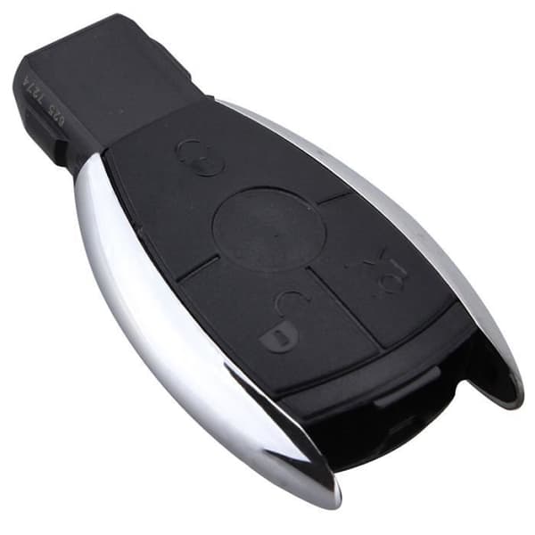 Nyckelmedaljong för Mercedes Benz Klass A B C CLA CLS GLC E ML Vito SL SLK SLC - 3 knappar - Fjärrkontroll Phonillico®