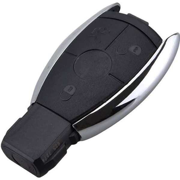 Nyckelmedaljong för Mercedes Benz Klass A B C CLA CLS GLC E ML Vito SL SLK SLC - 3 knappar - Fjärrkontroll Phonillico®