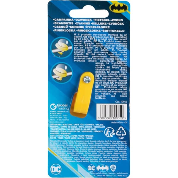 Lasten pyörän soittokello Batman CZ10965 Keltainen