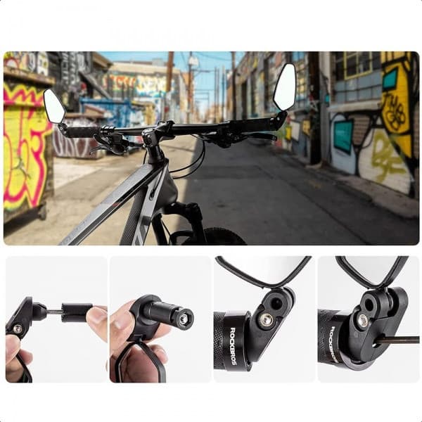 Cykelspejl til greb / ​​styr op-ned 360° ROCKBROS (FK-211)