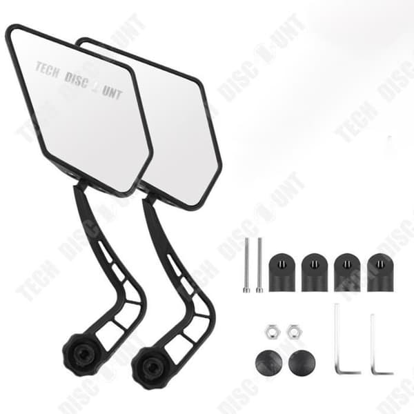 Elektrisk MTB cykelbackspegel - TD® - Snabb montering - Glasspegel - 360° justerbar