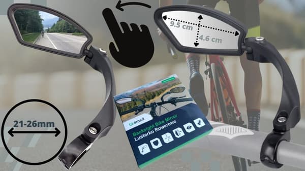 3D-SÄÄDETTÄVÄ VASEN TAKAPOLKUPYÖRÄN PEILI