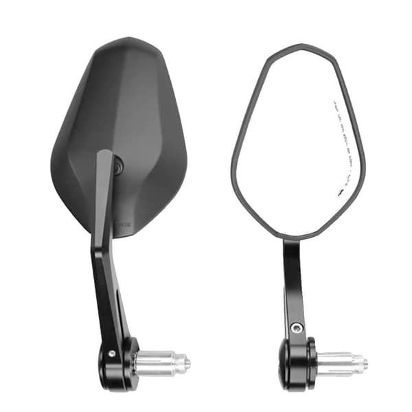 Motorcykelstyremirror, 360-graders justering, universel pasform til 7/8” styr,Firkant