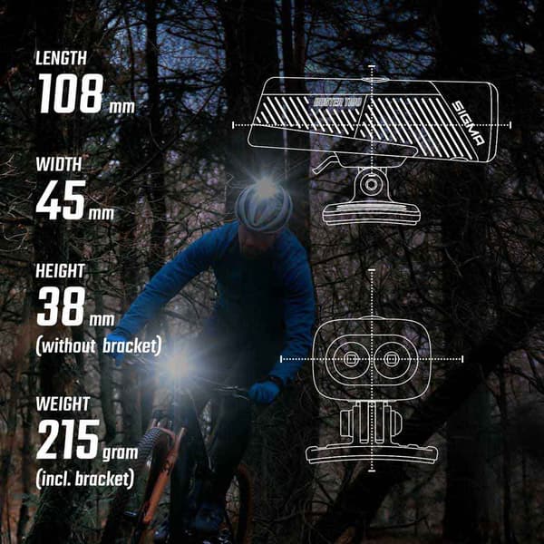 Sigma Front Lys Buster Søvfarvet 1100 Lumens