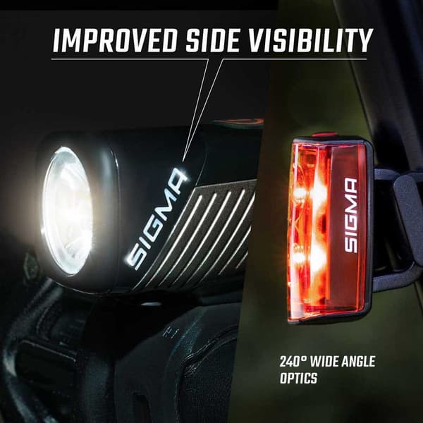 Sigma Etu-ja Takavalosarja 400fl & Rl 80 Musta 400 Lumens