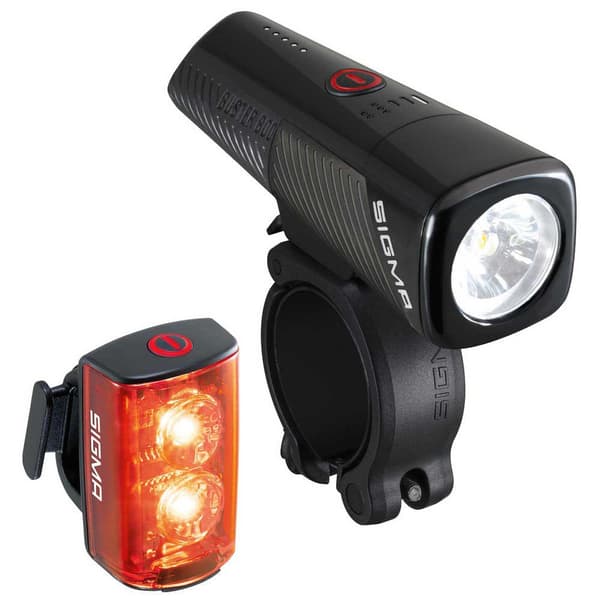 Sigma For-og Baglygtesæt 800fl & Rl80 Sort 800 Lumens