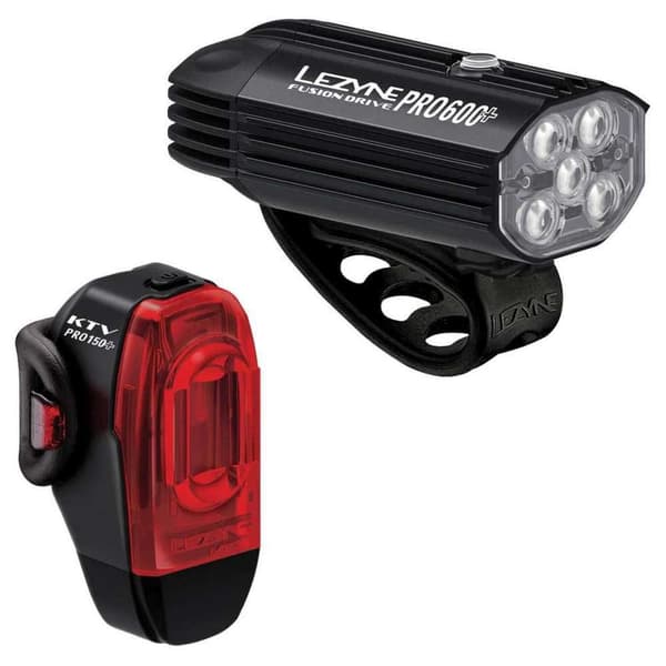 Lezyne Ljus Uppsättning Fusion Drive Pro 600+/ktv Drive Pro+ Silver 600 / 150 Lumens
