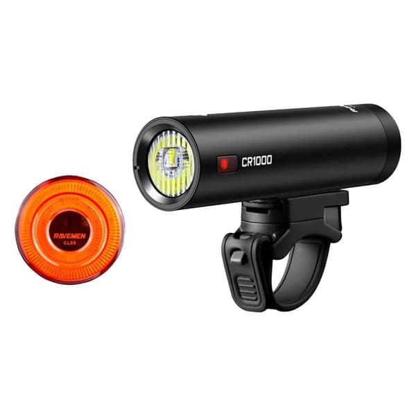 Ravemen Lys Sæt Cr1000/cl05 Sort 1000 Lumens