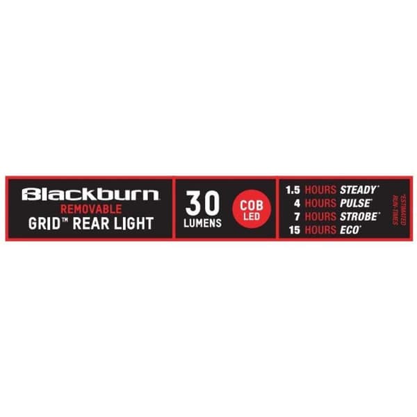 Blackburn Hjelm Baglygte Grid Bell Falcon 2023 Rød 30 Lumens