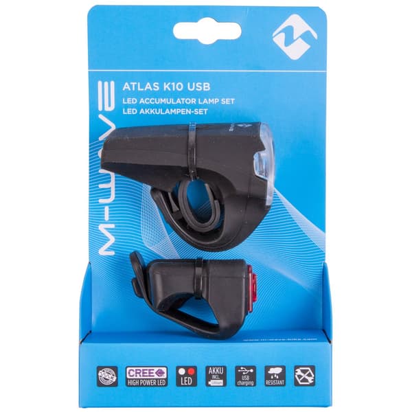 M-wave Ljus Uppsättning Atlas K10 Usb Svart