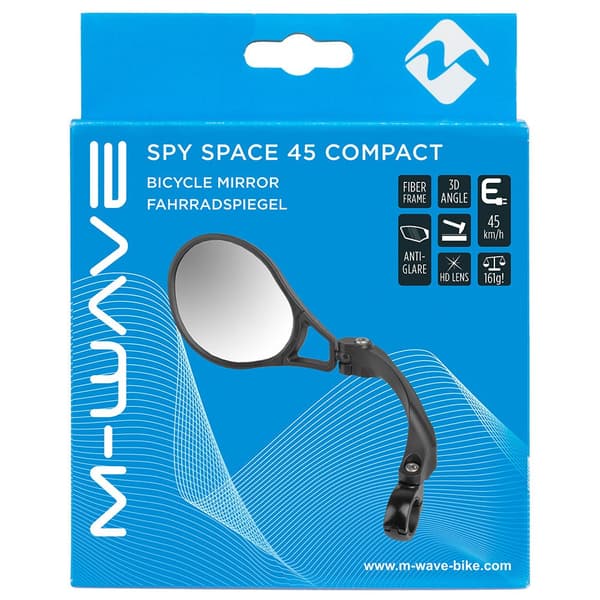 M-wave Bakspejl Spy Space 45 Sort,Søvfarvet