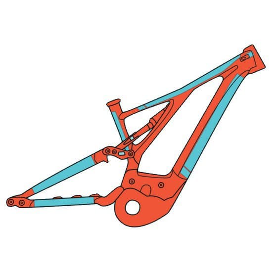 Ridewrap Frame Guard Stickers Kit Emtb Silver