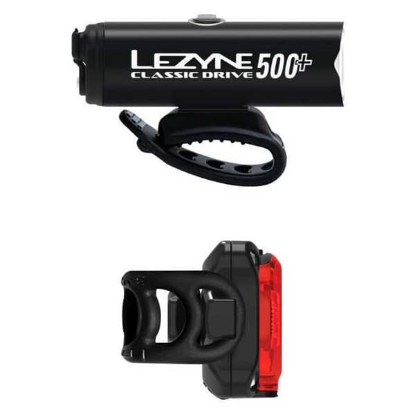 Lezyne Lys Sæt Classic Drive 500+/zecto Drive 200+ Sort 500 / 200 Lumens